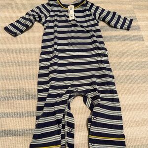 Oso and me Striped Navy and White baby One Piece 12 months
